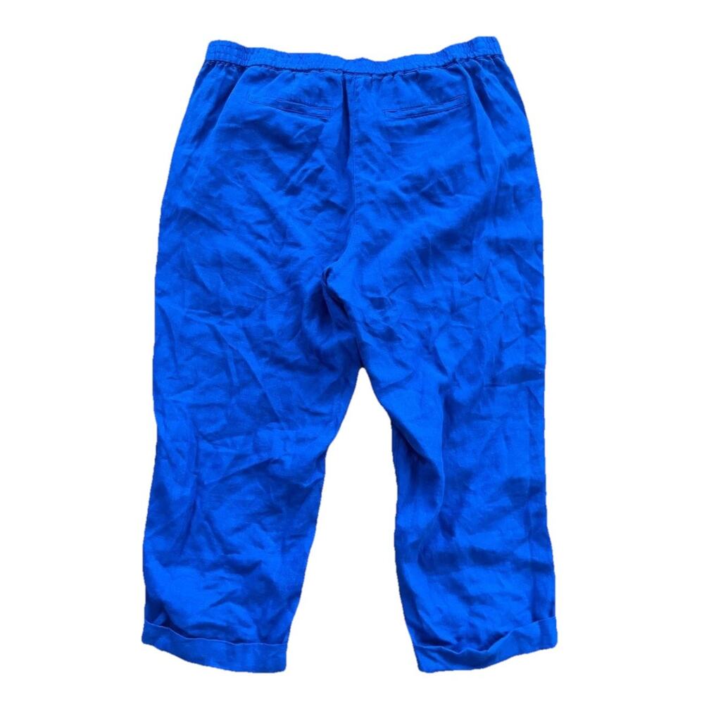 J. Jill Love Womens Linen Pull On Pants Size XL P Royal Blue A001724 - Picture 7 of 8